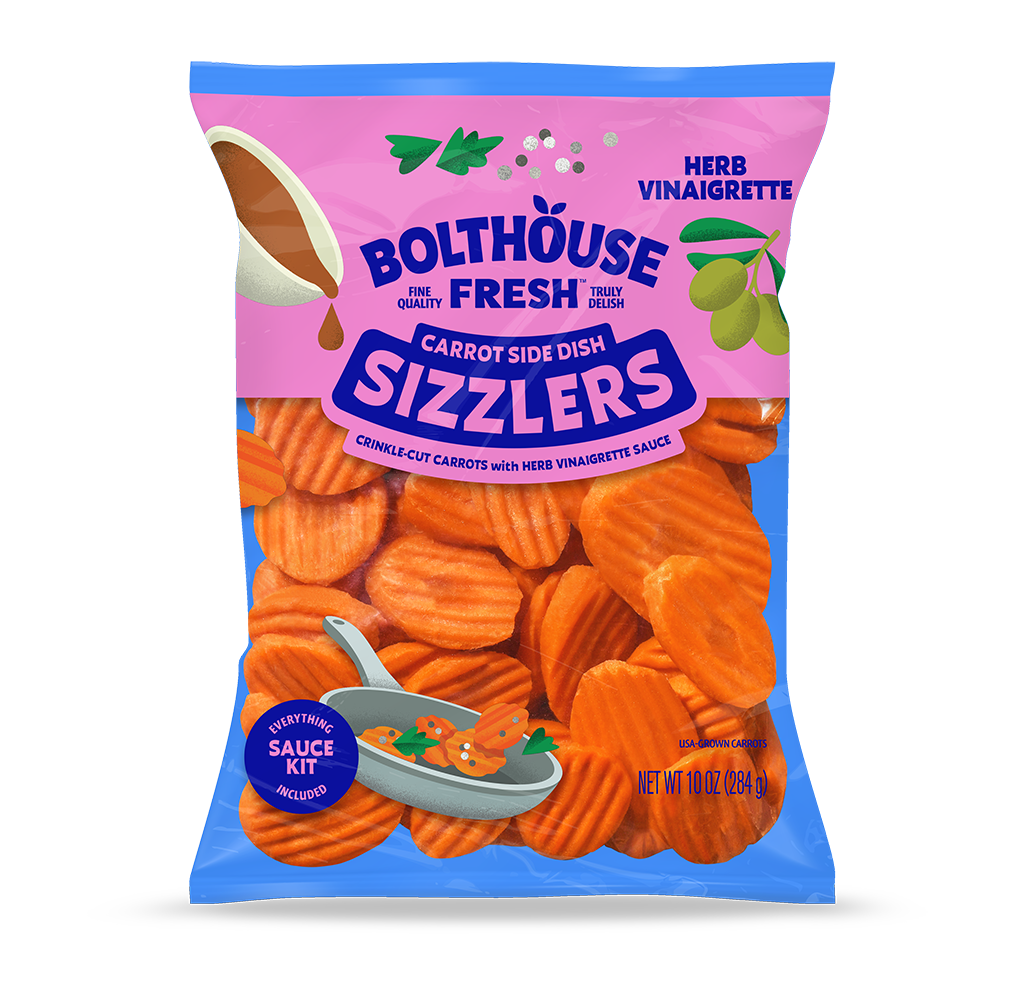 Image of Bolthouse Fresh Herb Vinaigrette carrot side dish sizzlers